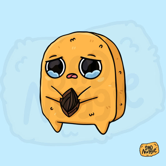 Cassé triste Nuggie Sticker