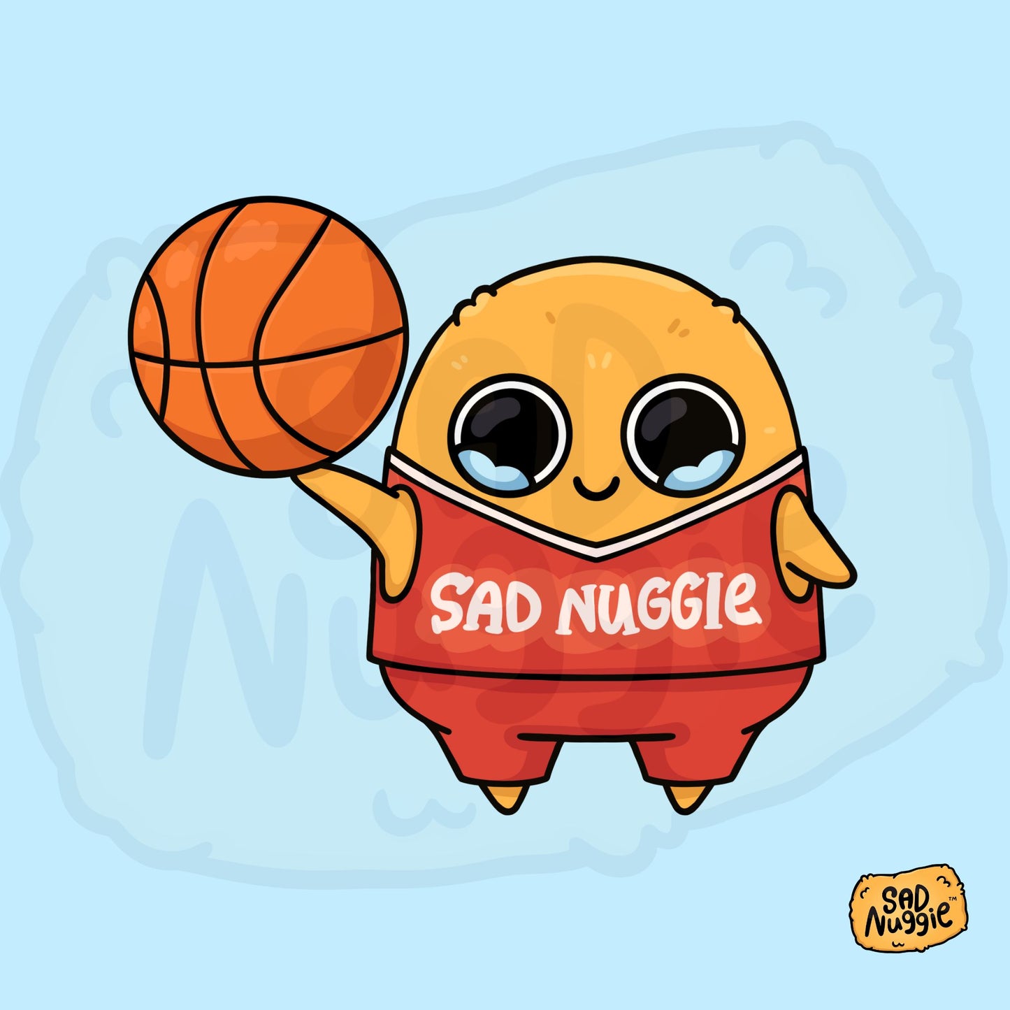 Sad Nuggie Basketball Sticker