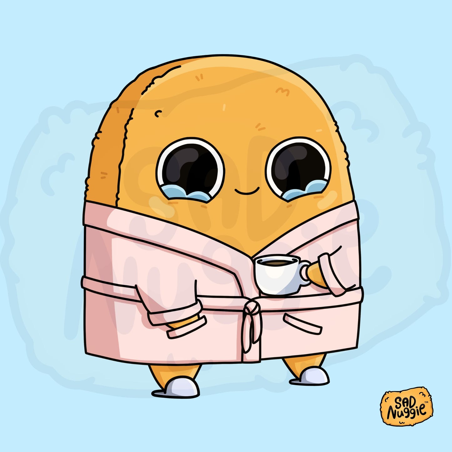 Sad Nuggie Bathrobe Sticker