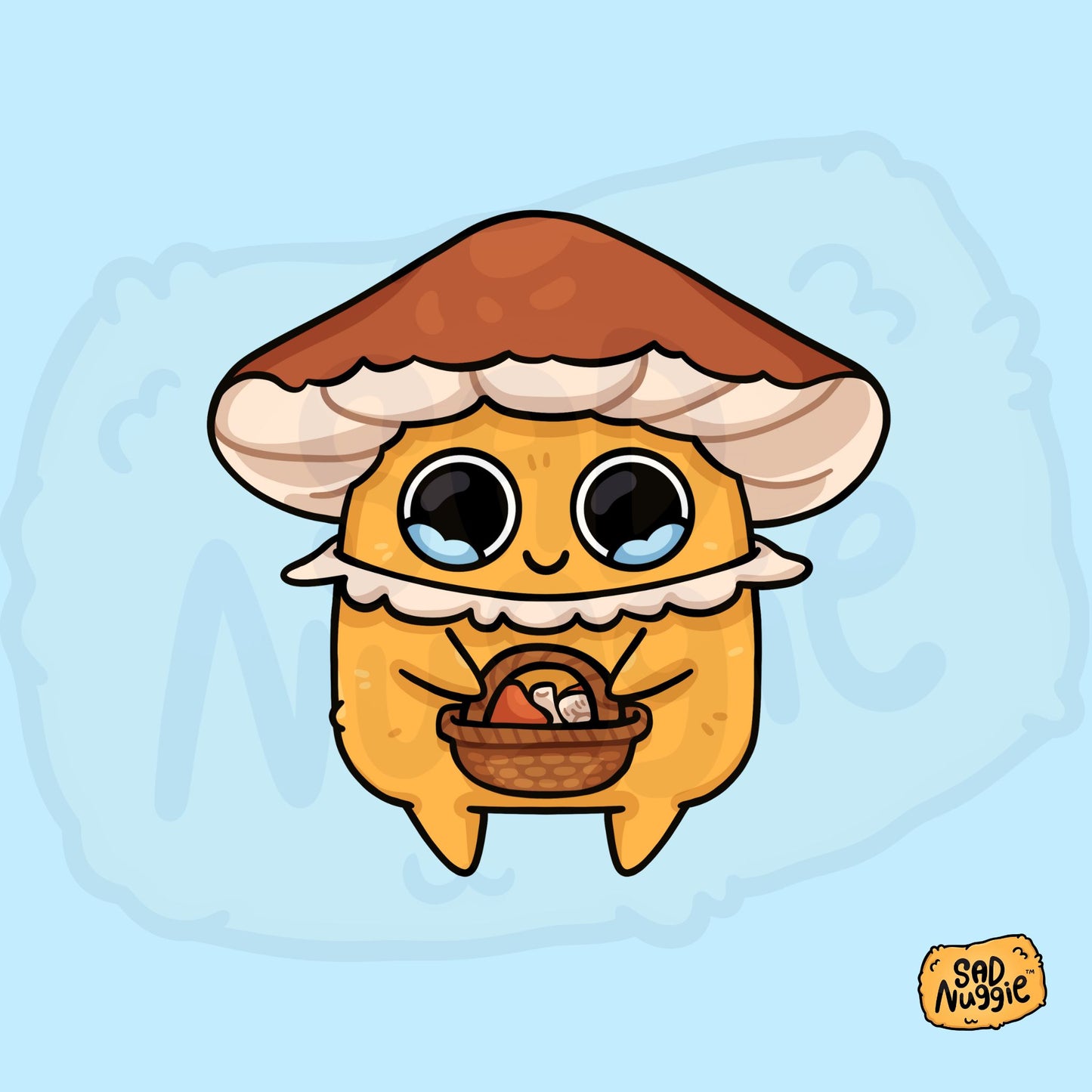 Sad Nuggie Mushroom Sticker