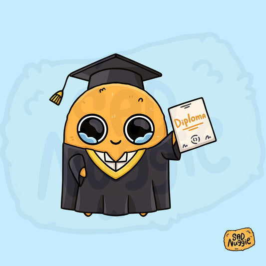 Sad Nuggie Graduation Sticker