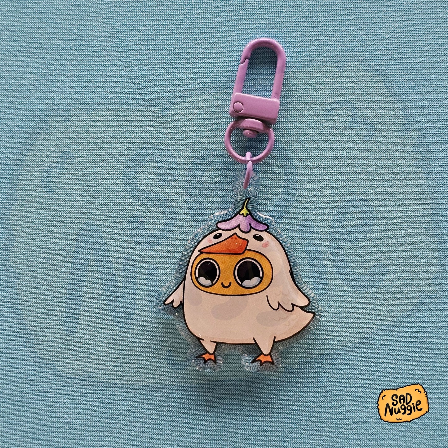 Sad Nuggie Duck Epoxy Keychain