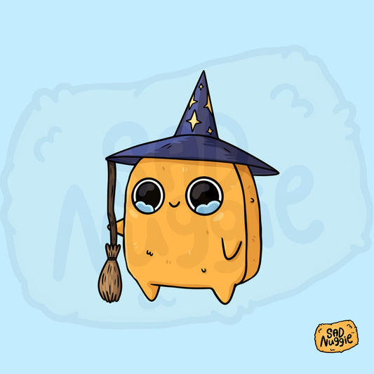 Sad Nuggie Witch Sticker