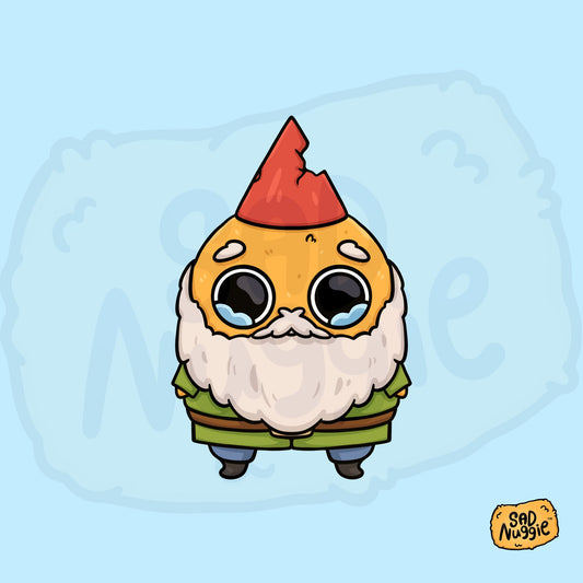 Sad Nuggie Gnome Sticker