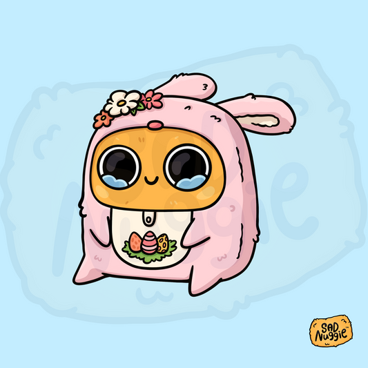 Lapin de Pâques triste Nuggie Sticker