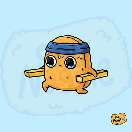 Sad Nuggie Workout Sticker