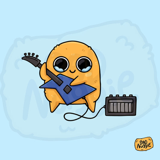 Sad Nuggie Electric Guitar Sticker