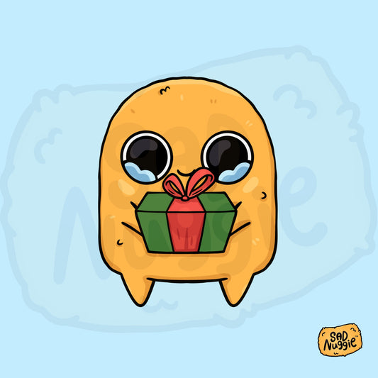 Sad Nuggie Gift Giving Sticker