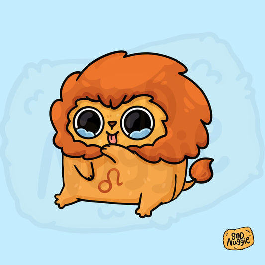 Sad Nuggie Leo Sticker