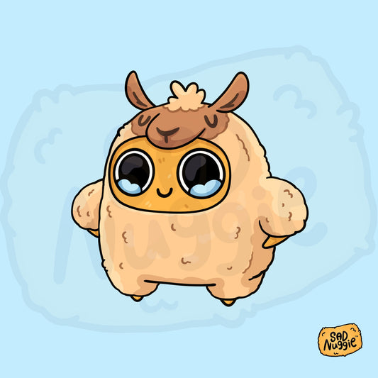 Sad Nuggie Llama Sticker