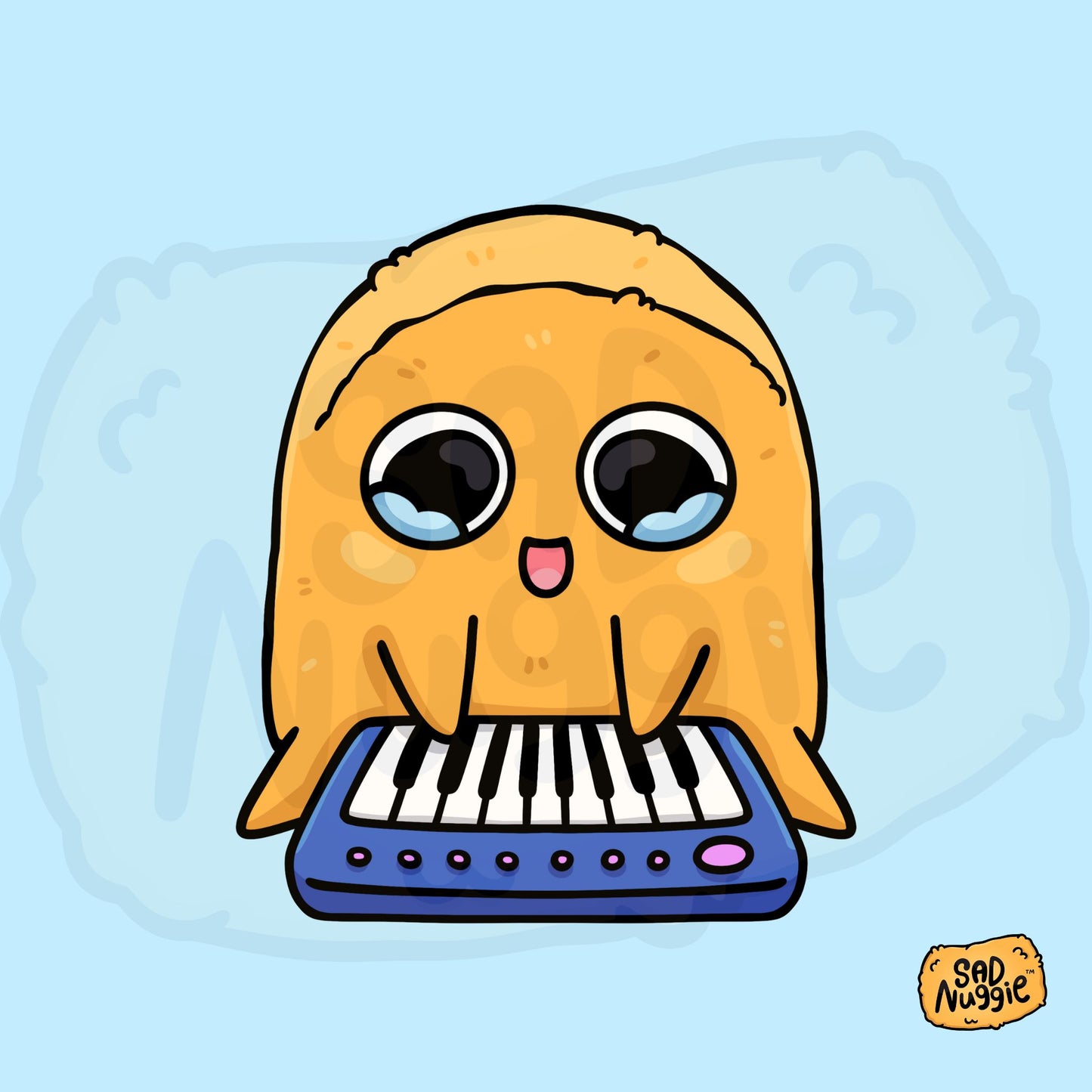 Sad Nuggie Keyboard Sticker