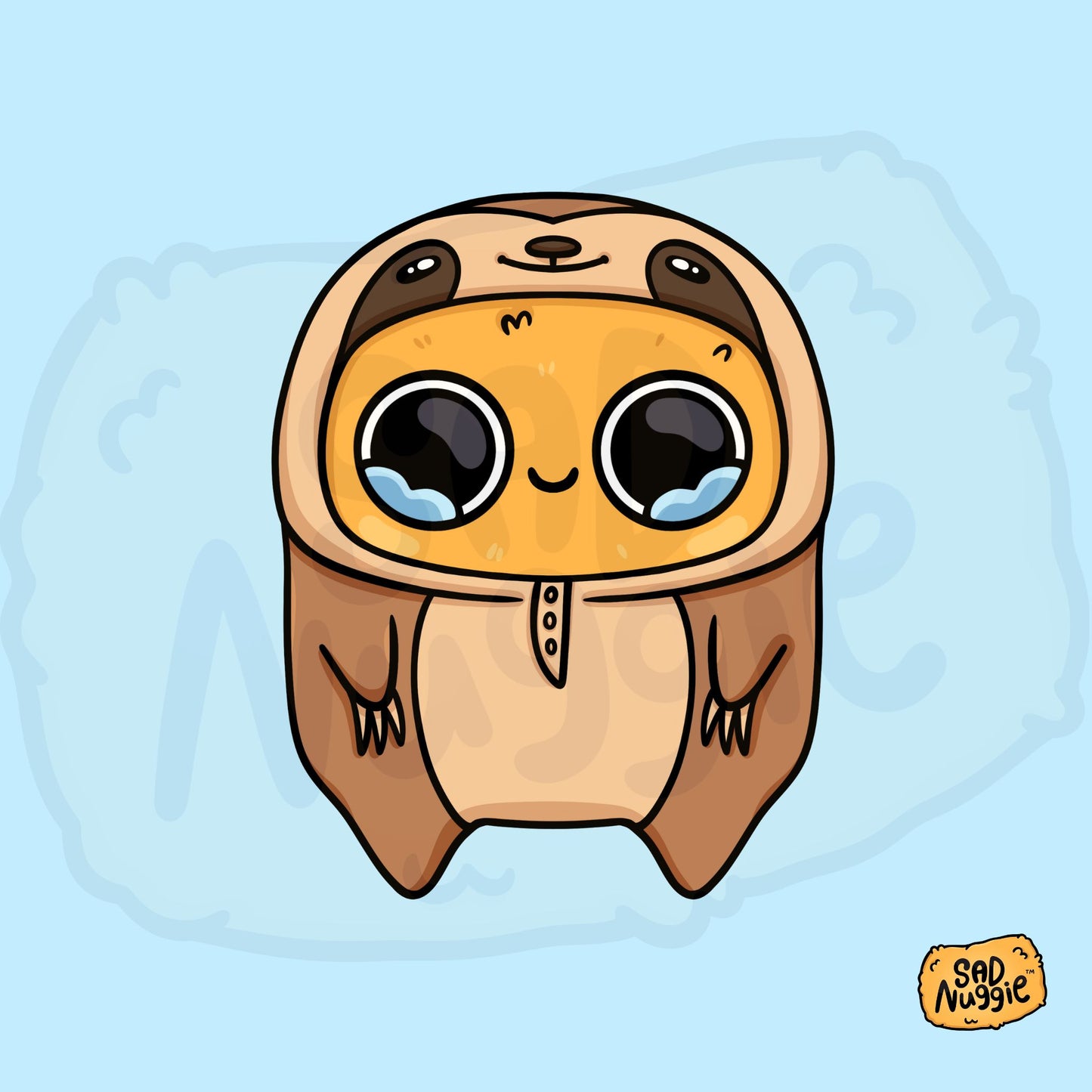 Sad Nuggie Sloth Sticker