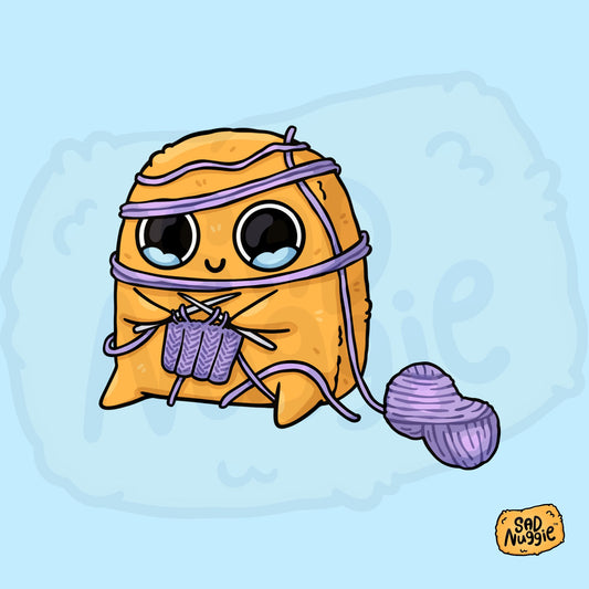 Sad Nuggie Crochet Sticker