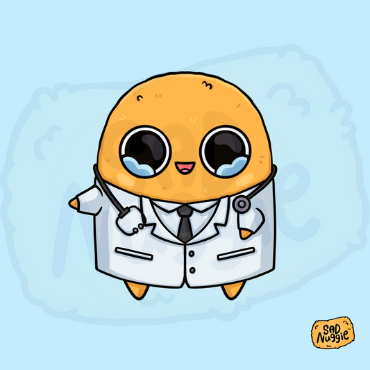 Sad Nuggie Doctor Sticker