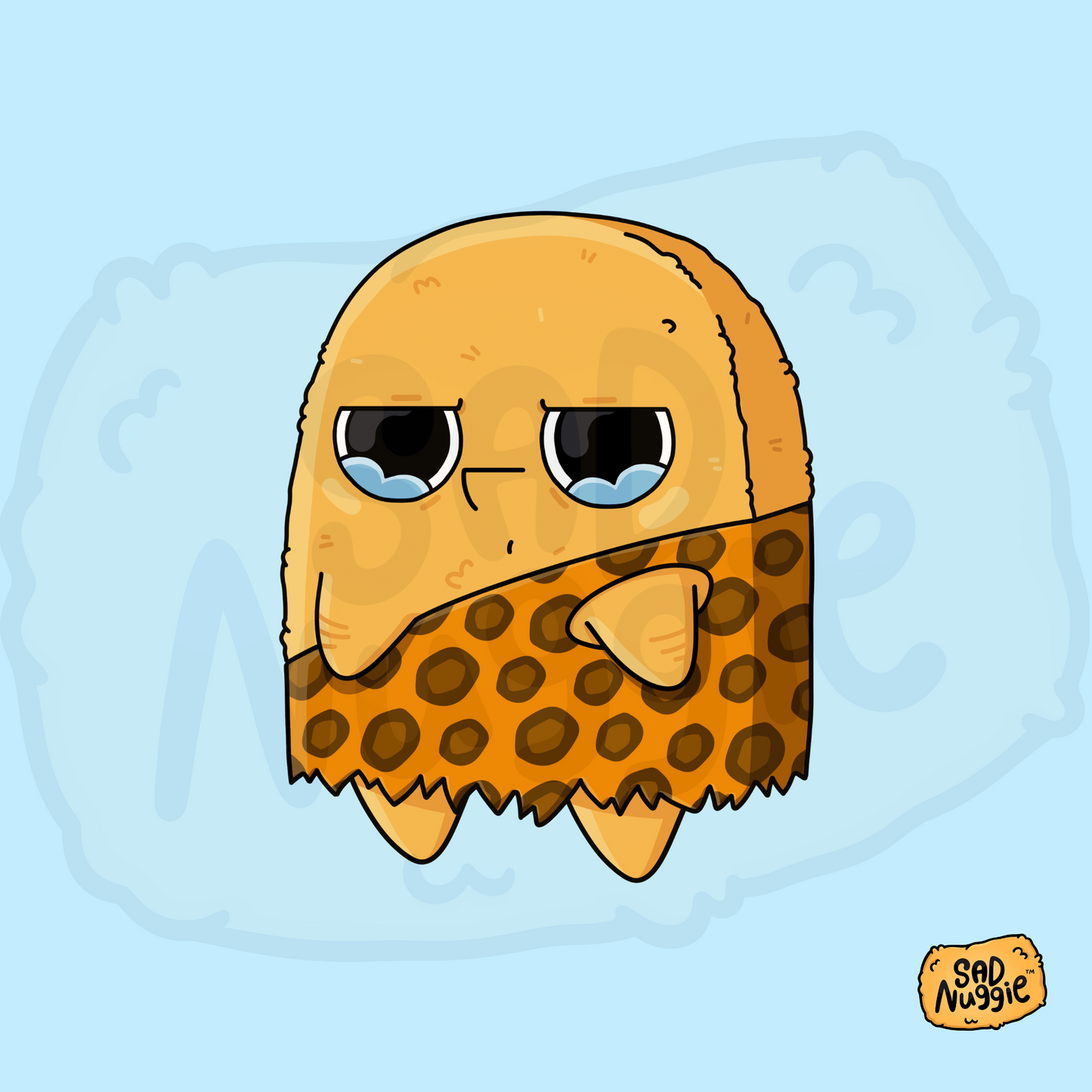 Sad Nuggie Caveman Sticker