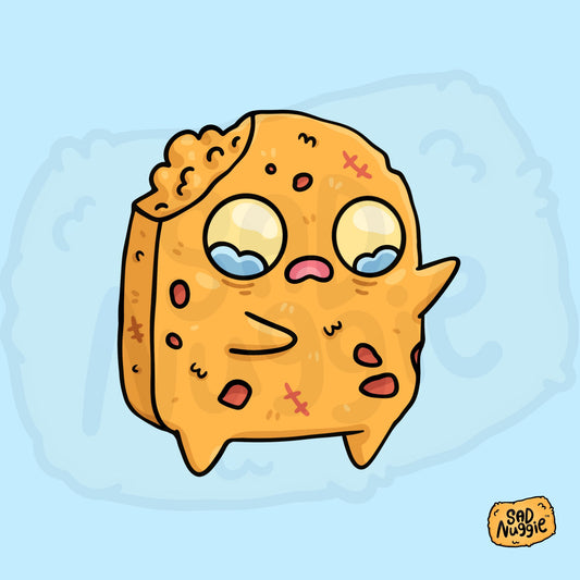 Sad Nuggie Zombie Sticker