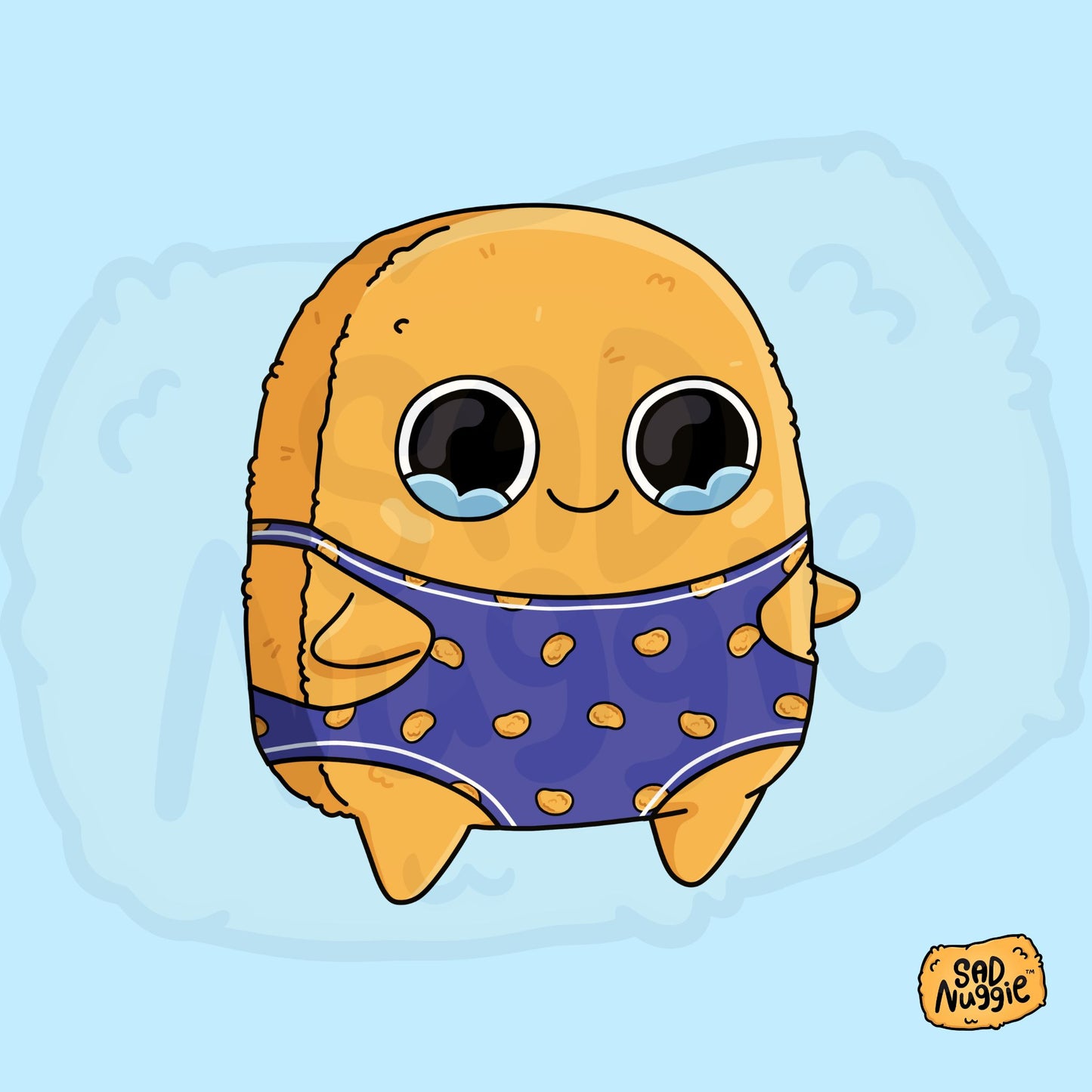 Sad Nuggie Swim Suit Sticker