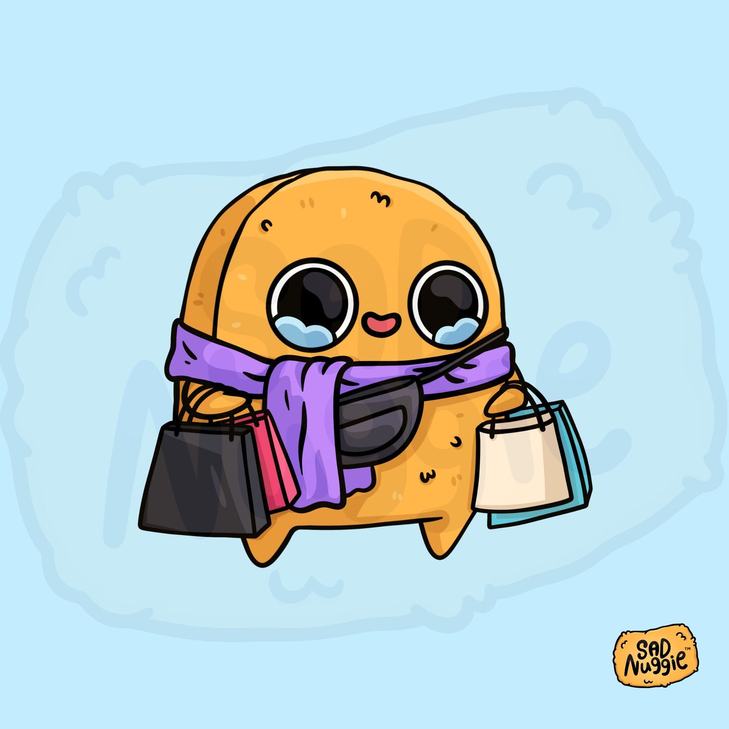 Sad Nuggie Shopping Sticker