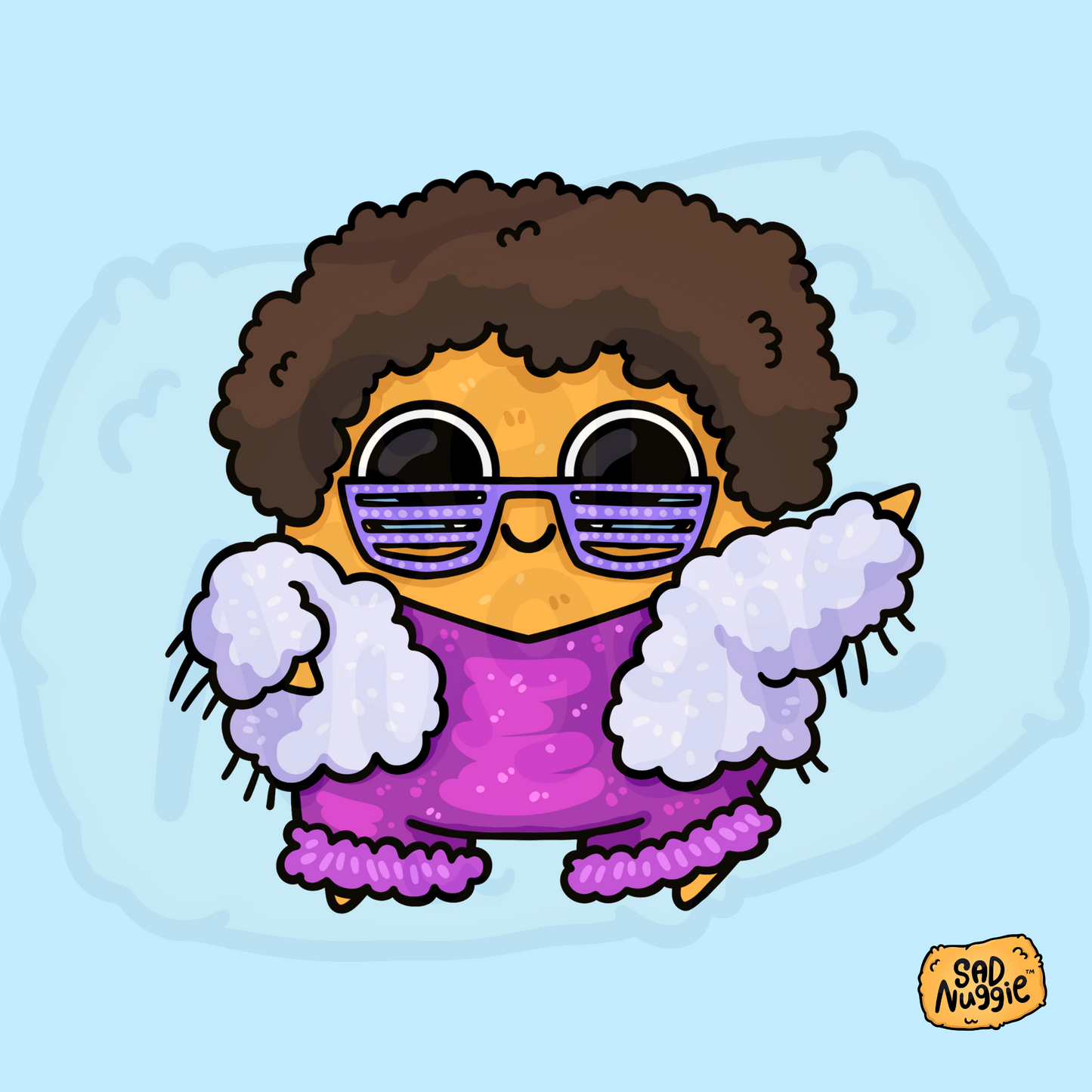 Sad Nuggie Disco Sticker