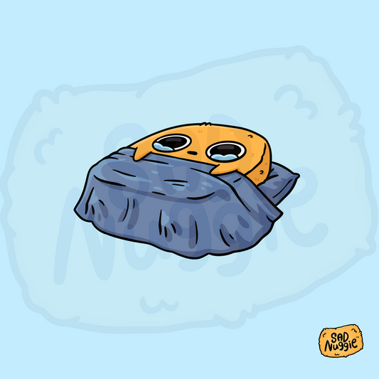 Can't Sleep Sad Nuggie Sticker