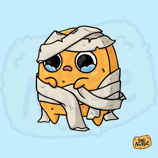 Sad Nuggie Mummy Sticker