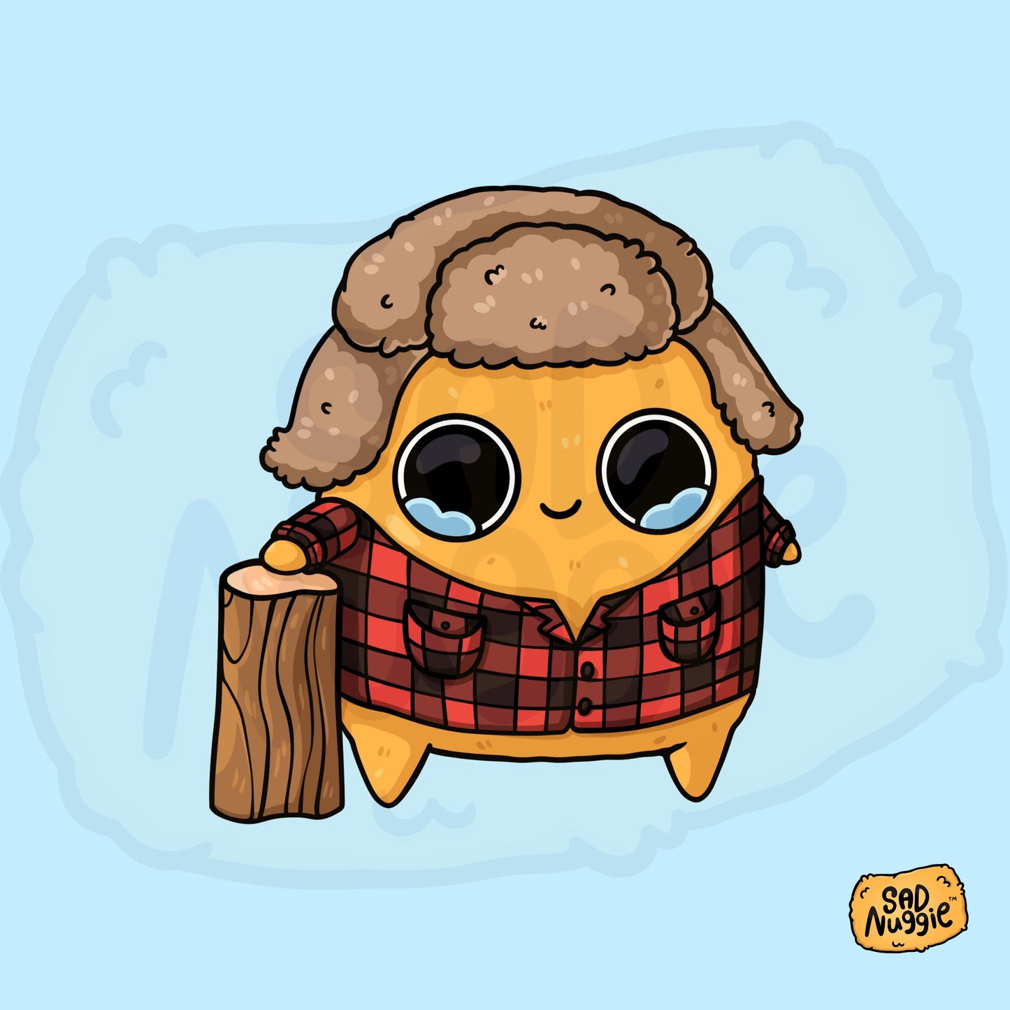 Lumberjack Sad Nuggie Aufkleber