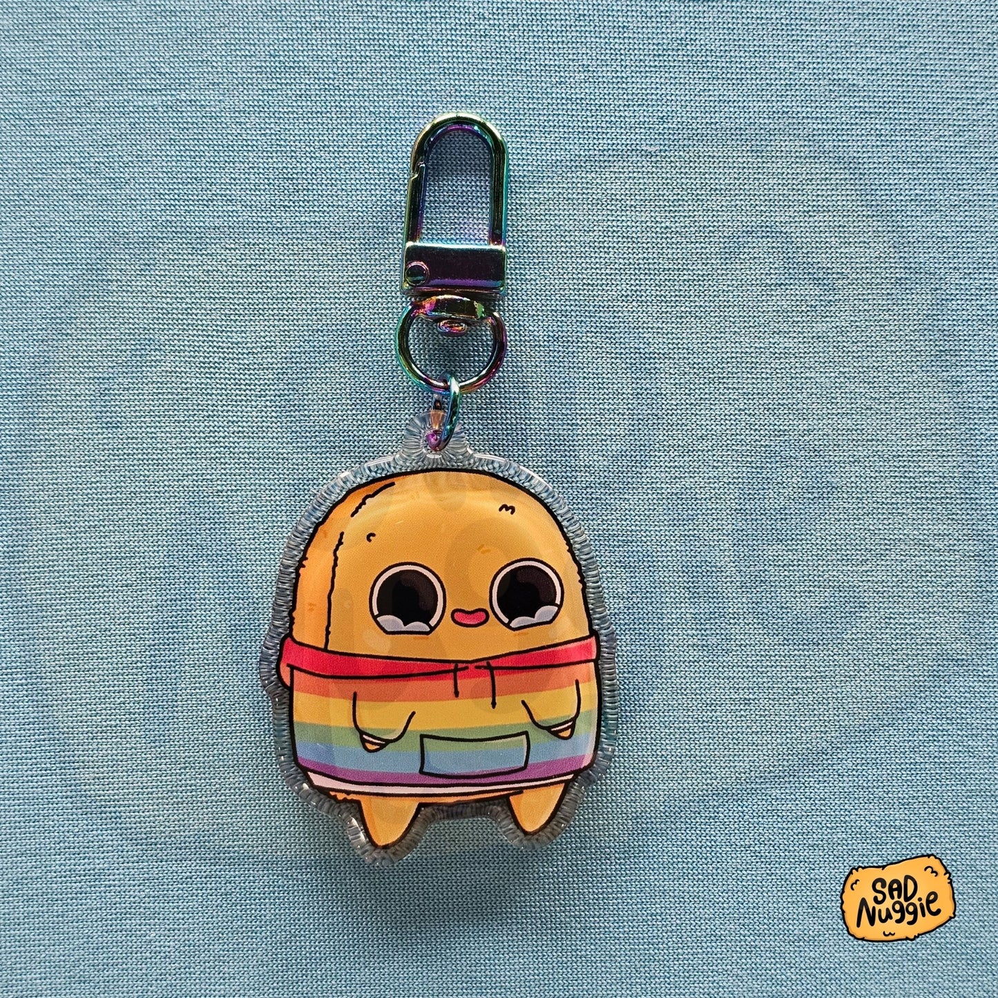 Sad Nuggie Pride Hoodie Epoxy Keychain