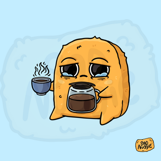 Sad Nuggie Coffee Sticker