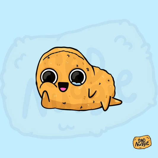 Sad Nuggie Intrigued Sticker