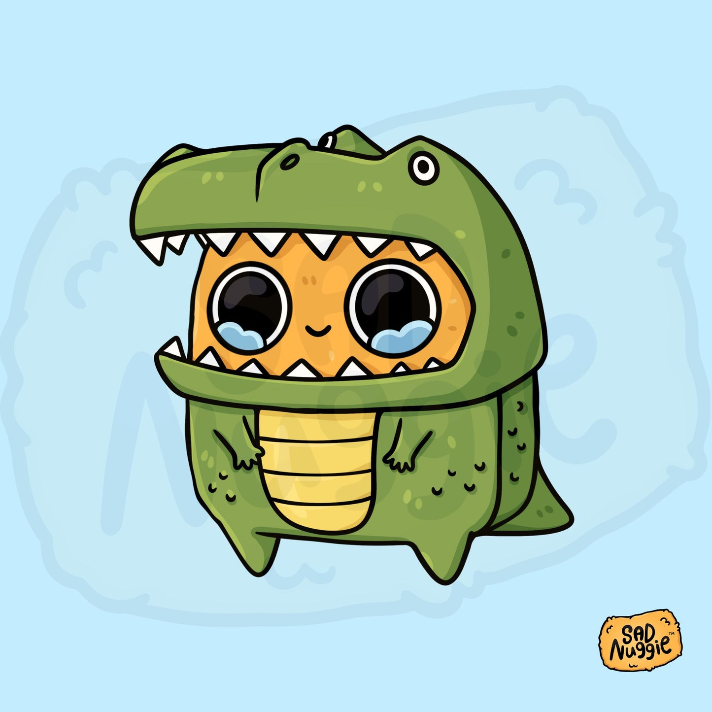 Dino Nuggie Sad Nuggie Aufkleber