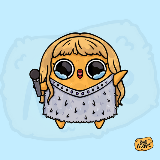 Sad Nuggie Pop Star Sticker