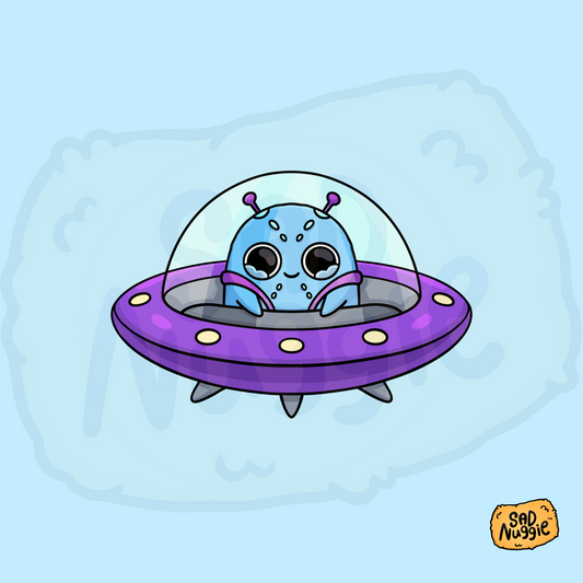 Sad Nuggie Alien Sticker