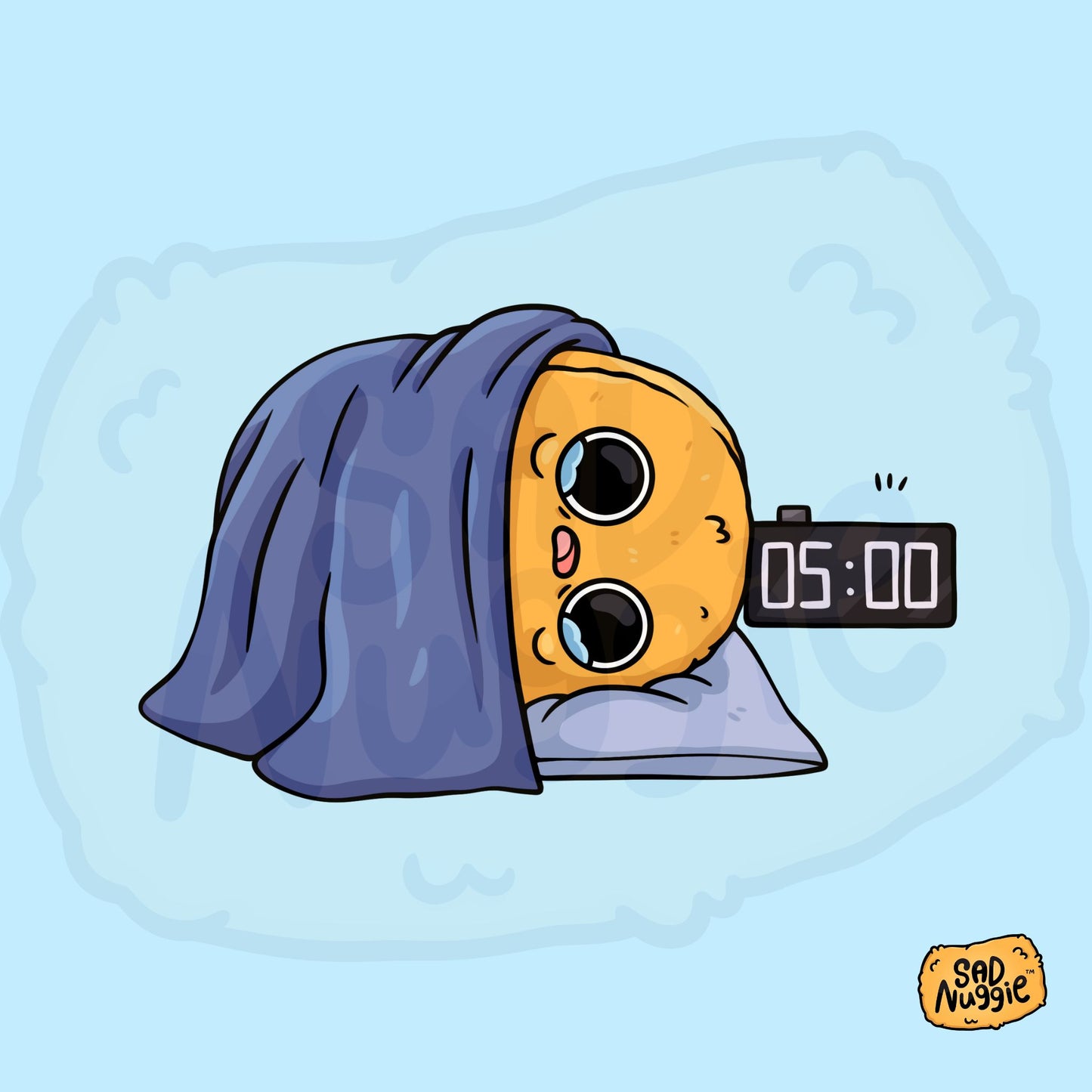 Sad Nuggie Alarm Sticker