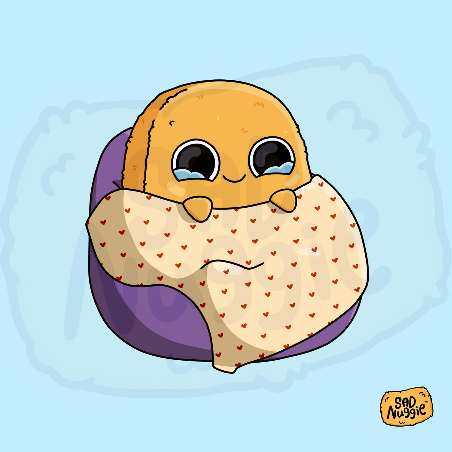 Sad Nuggie Cozy Sticker