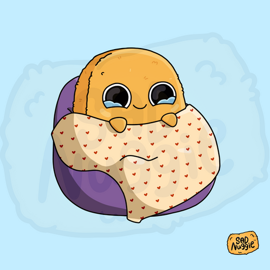 Sad Nuggie Cozy Sticker