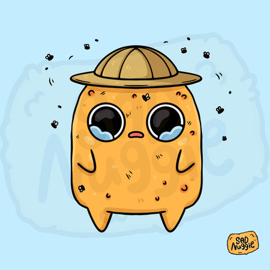 Sad Nuggie Mosquito Bites Sticker