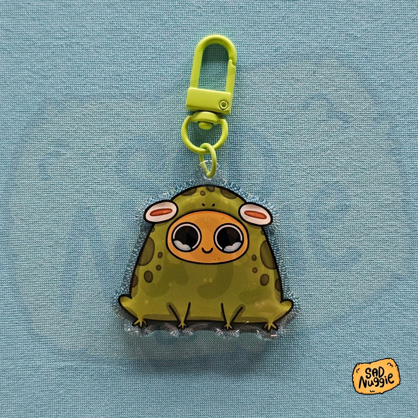 Sad Nuggie Toad Epoxy Keychain