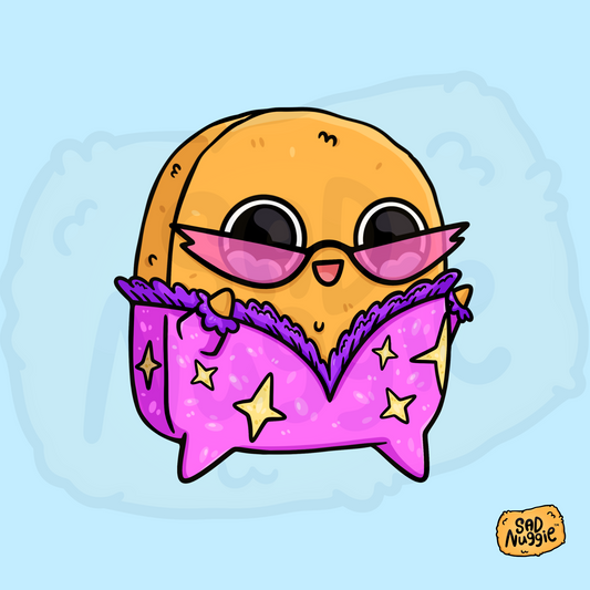 Sad Nuggie Star Dance Outfit Sticker