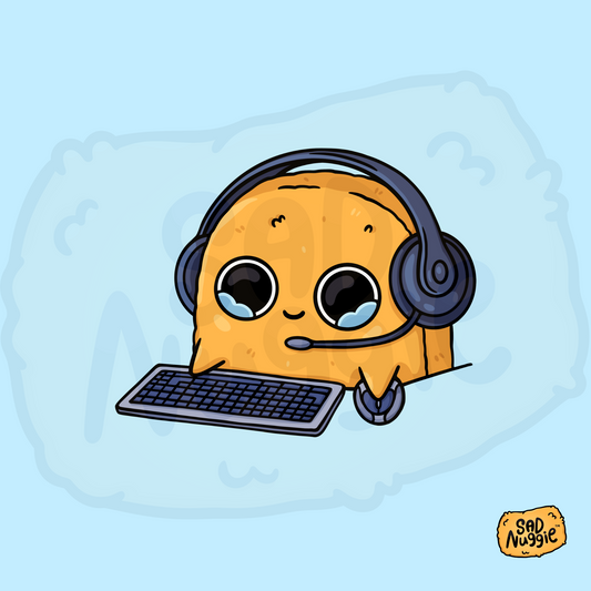 Pc Gamer Triste Nuggie Sticker