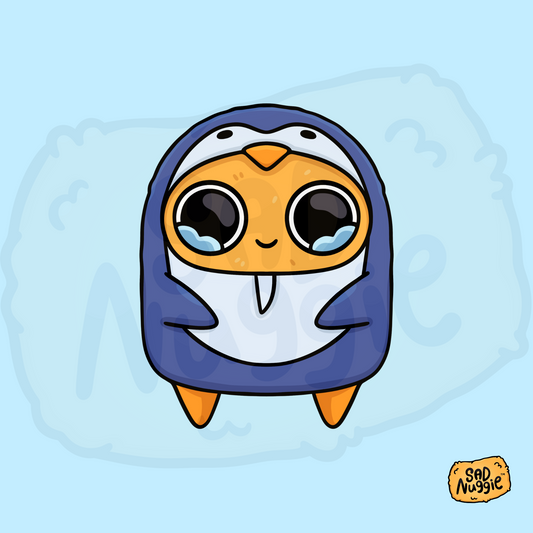 Sad Nuggie Penguin Sticker