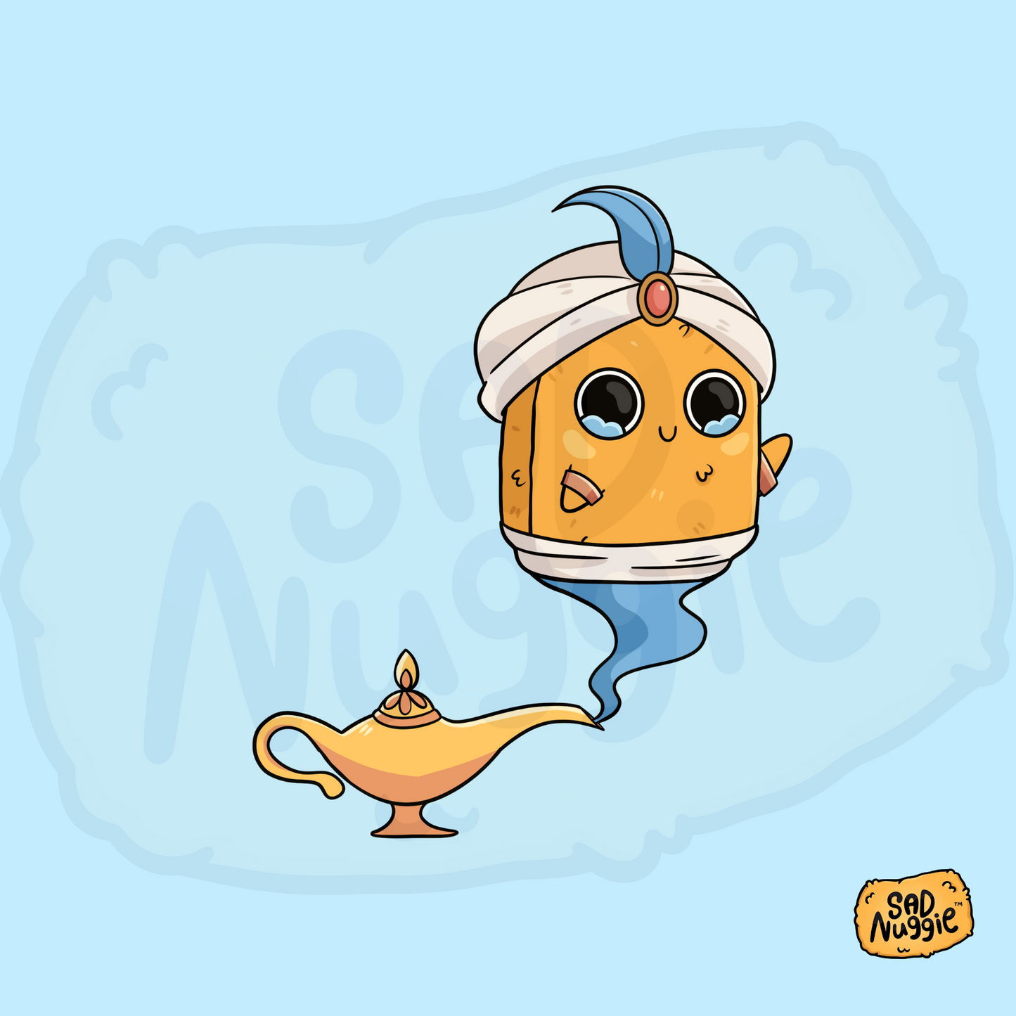 Sad Nuggie Genie Sticker