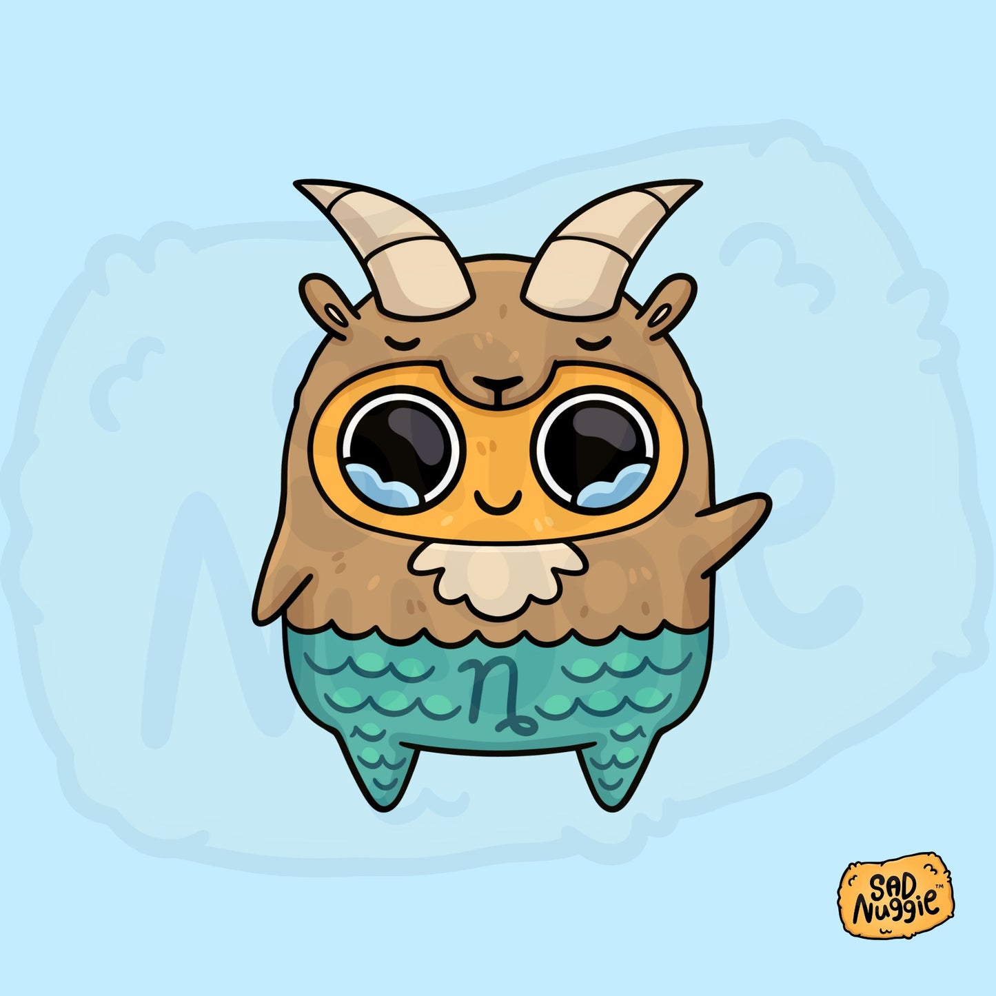 Sad Nuggie Capricornus Sticker