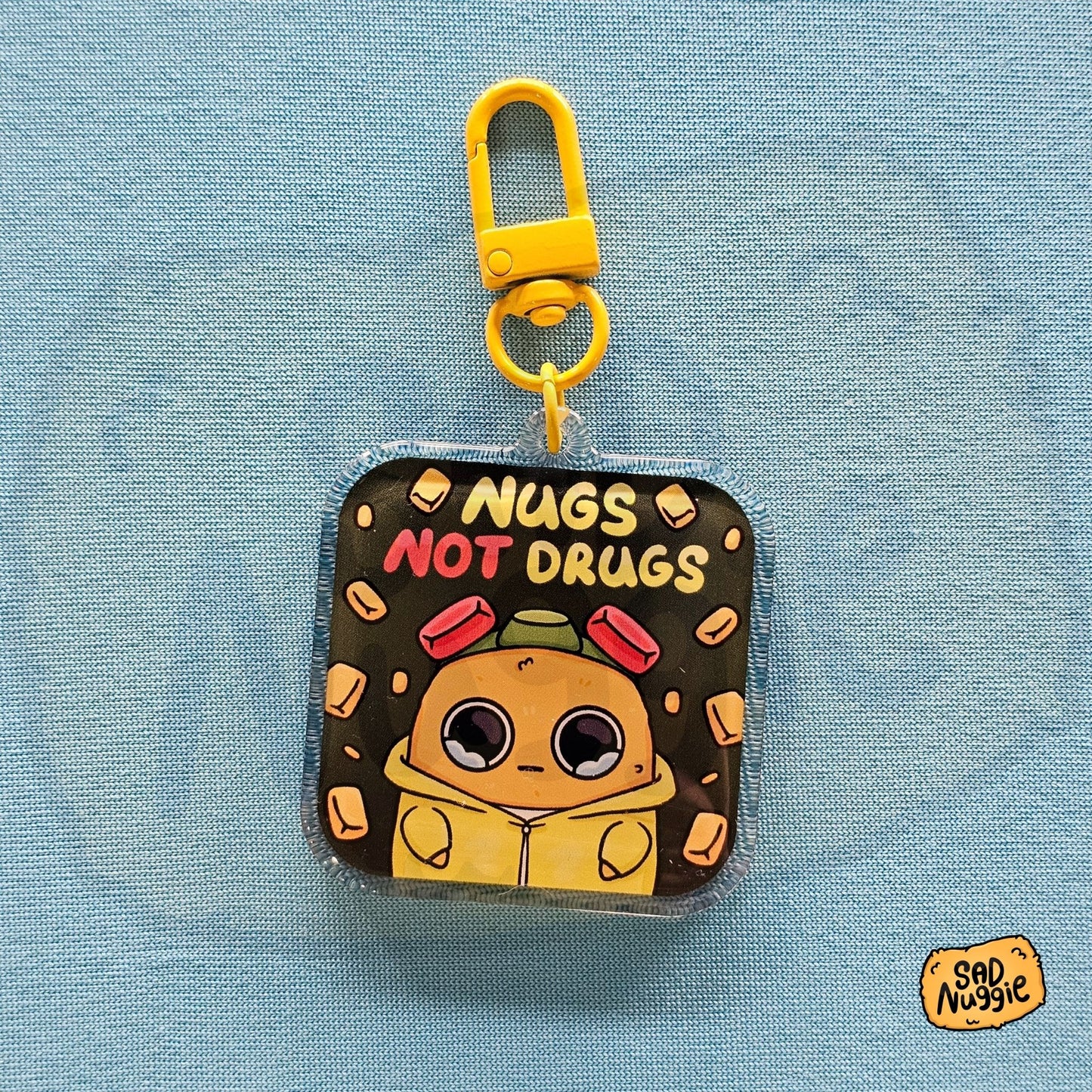 Sad Nuggie Nugs Not Drugs Epoxy Keychain