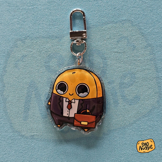 Sad Nuggie Business Epoxy Keychain