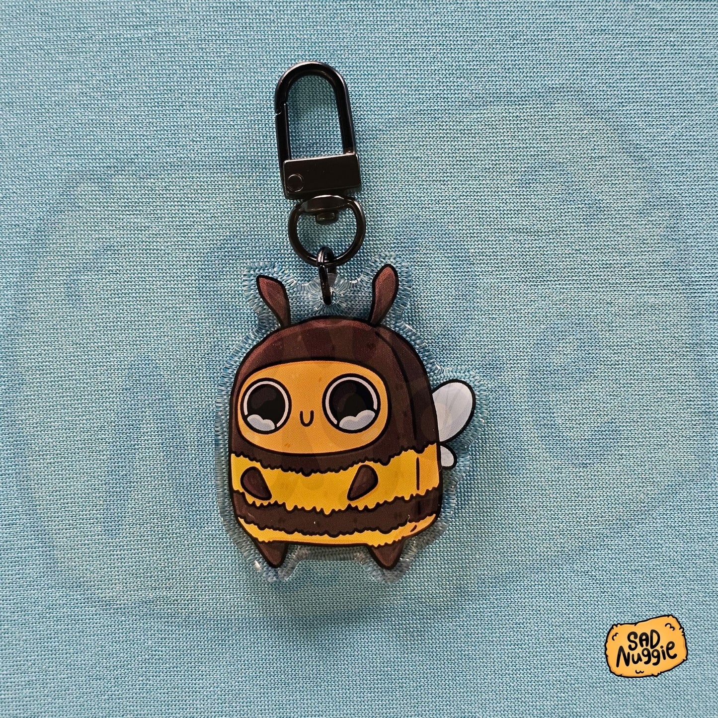 Sad Nuggie Bee Epoxy Keychain