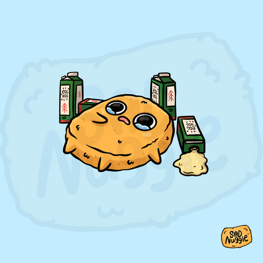 Sad Nuggie Egg "Nug" Sticker