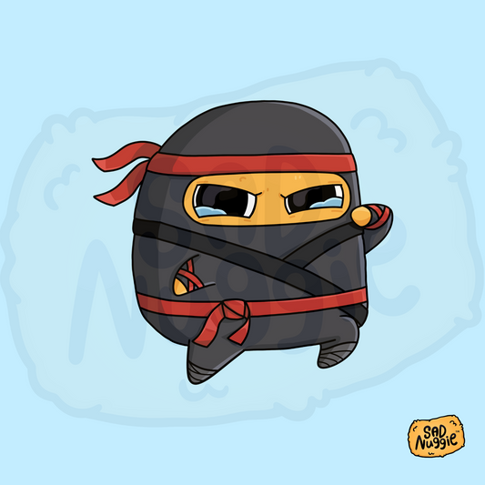 Sad Nuggie Ninja Sticker