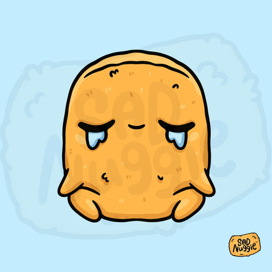 Sad Nuggie Screaming Inside Sticker