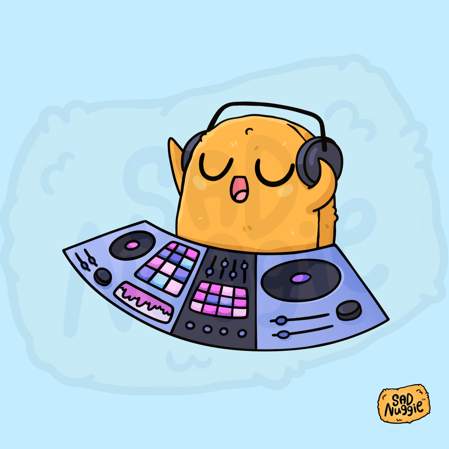 Sad Nuggie DJ Sticker