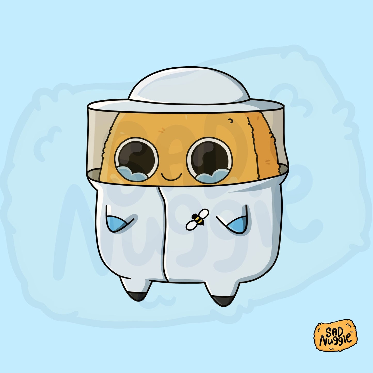 Sad Nuggie Bee Keeper Sticker